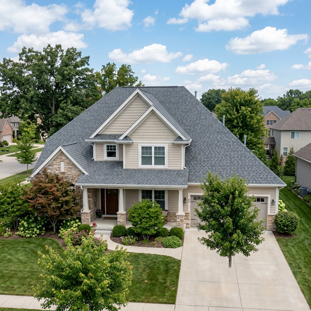 Completed residential roof and exterior project