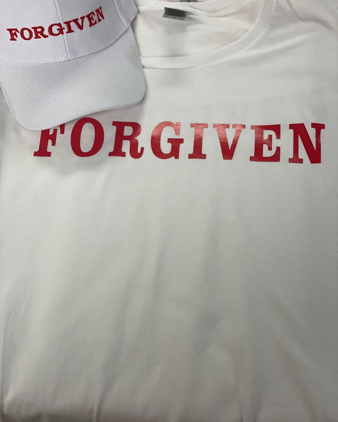 Custom White Shirt and Cap Set