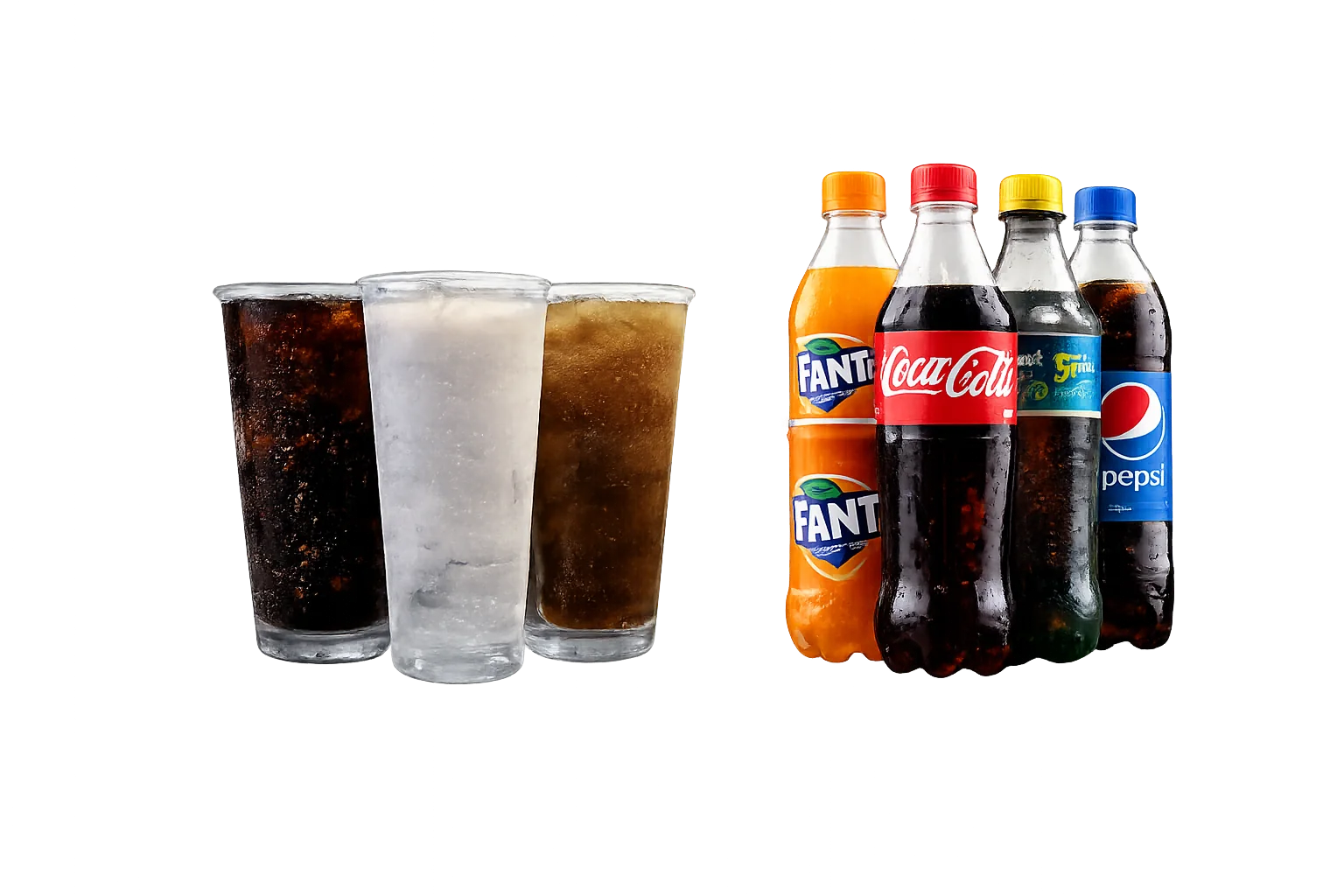 Fountain drinks and bottled sodas