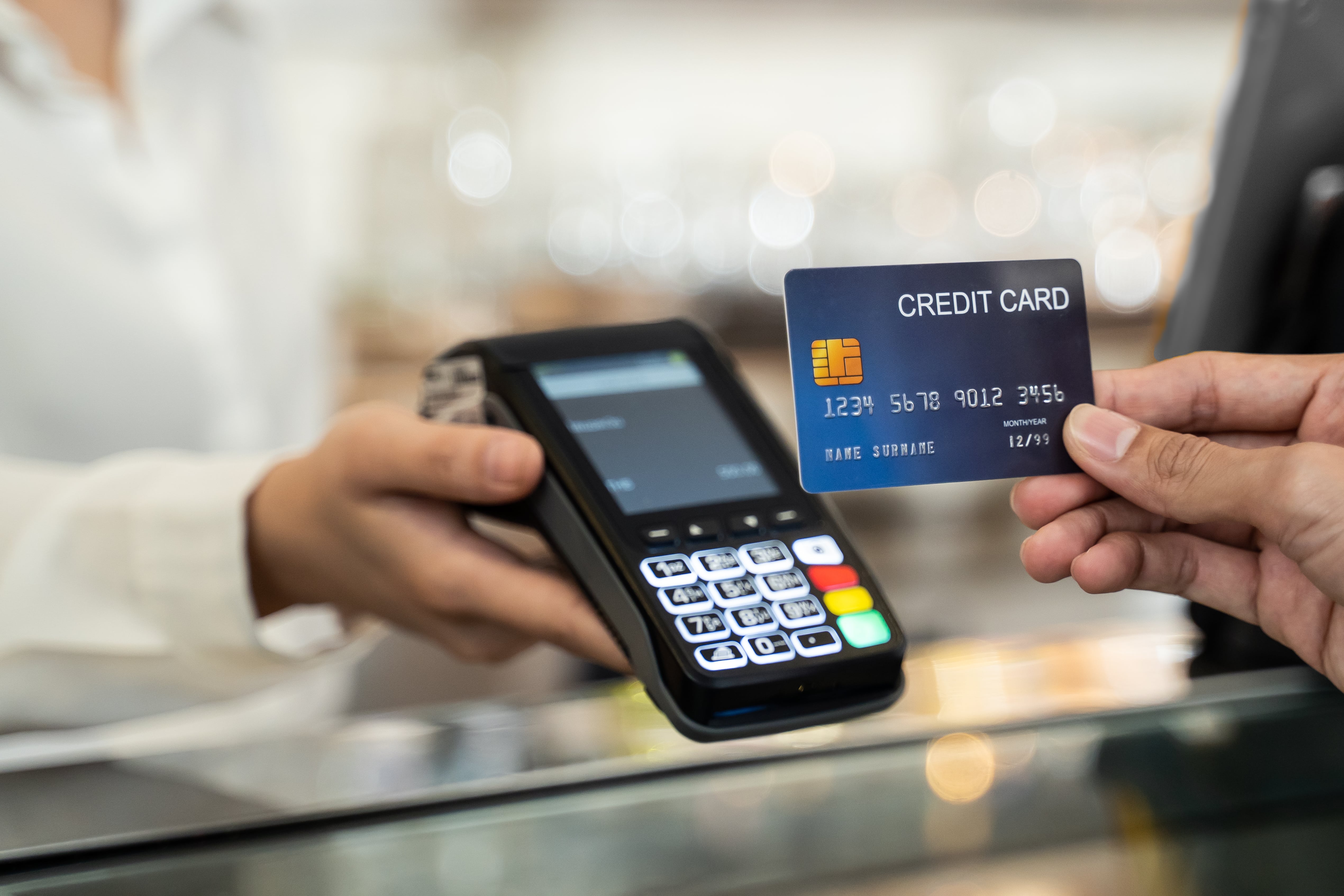 A client with a credit card